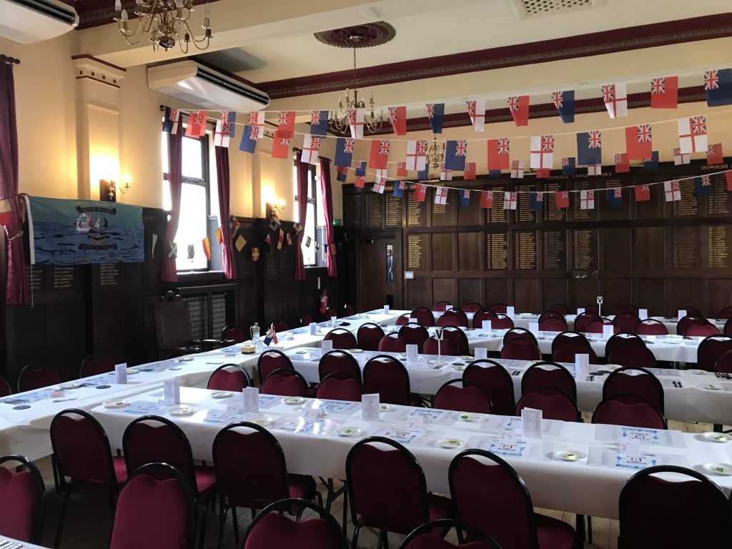 Staple Hill Masonic Hall rigged for installation